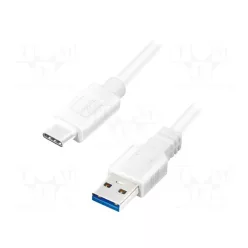 Logilink USB-A to USB-C male/male cable 1,5m White