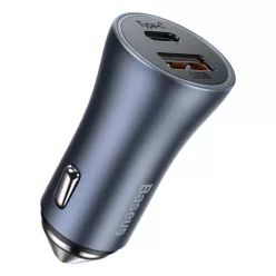 Baseus Baseus USB-A+USB-C Car Charger 40W Grey