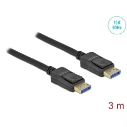   DeLock DisplayPort cable 10K 60Hz 54Gbps ABS housing 3m Black