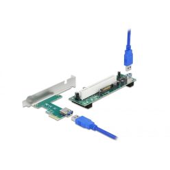   DeLock Riser Card PCI Express x1 to 1 x PCI 32 Bit Slot with 60 cm cable