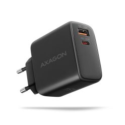   AXAGON ACU-PQ45 PD3.0 & QC4+ 2xOutputs Wall Charger 45W Black