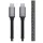 FIXED Armor USB-C/USB-C táp és adatkábel, PD 3.1 támogatás, 240W (48V, 5A), 2m, sötétszürke