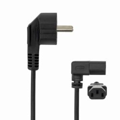 SBOX C-13 Schuko Power cable Angled 90° 2m Black