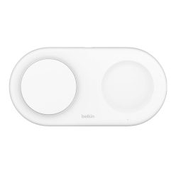   Belkin BOOST Charge Pro 2in1 Qi2 15w Magnetic Charging Pad White