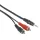 Hama ECO 3,5mm Jack Plug - 2 RCA Plugs hosszabítókábel 2m Black