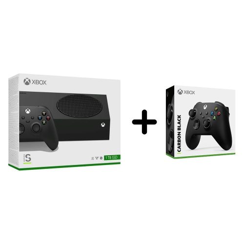 Microsoft Xbox Series S 1TB Carbon Black + 2db Xbox Series X/S Wireless Controller Carbon Black