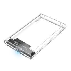   Logilink External HDD enclosure 2,5" HDD/SSD, USB 3.0 tool-free Transparent