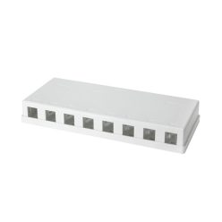   Logilink Empty box for 8 keystone modules surface mount white