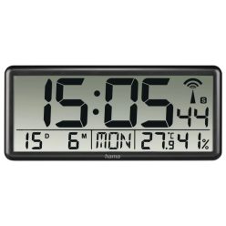   Hama Jumbo Digital Radio Wall Clock Időjáró Állomás Black