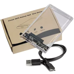 BlackBird SATA Ház 2.5" USB3.0 Transparent