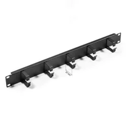   Keline 19”-os fém patch rendező panel 37 mm-es gyűrűkkel
