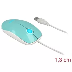 DeLock Optical 3-button LED Mouse USB Type-A Turquoise