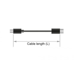   DeLock Serial Cable RS-232 D-Sub9 male to female null modem with narrow plug housing 2m Black