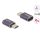 DeLock USB Adapter 40 Gbps USB Type-C PD 3.1 240 W male to female port saver 8K 60 Hz metal Purple