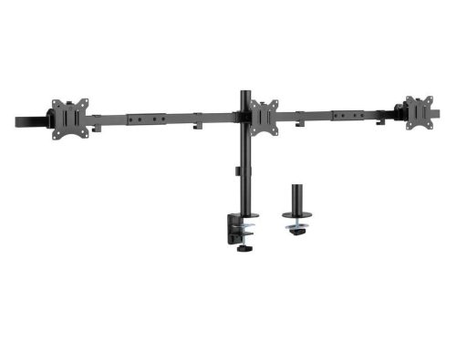 EQuip 17"-32" Articulating Triple Monitor Desk Mount Bracket Black