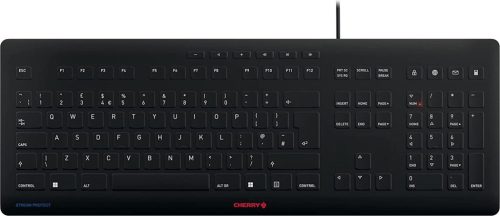 Cherry STREAM PROTECT Keyboard Black UK