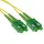 ACT LSZH Singlemode 9/125 OS2 fiber patch cable duplex with SC/APC connectors 2m Yellow