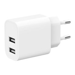 Gembird 2-Port Universal USB Charger White