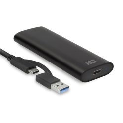   ACT AC1615 USB-C M.2 NVMe / PCIe SSD Enclosure tool-free Black