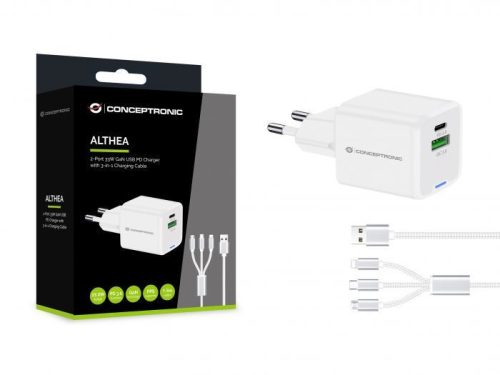 Conceptronic  2-Port 33W USB Charger White