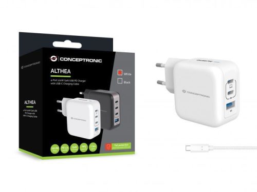 Conceptronic  4-Port 100W USB Charger White