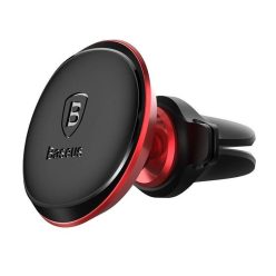   Baseus Magnetic Air Vent Car Mount Holder with cable clip Black/Red