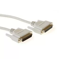   ACT Serial 1:1 connection cable 25 pin D-sub male to 25 pin D-sub female 3m White