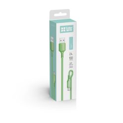 ColorWay USB to Type-C cable (soft silicone) 2.4A 1m Green