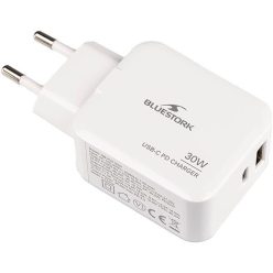 Bluestork PW-NB-30-C-A/2 30W USB-C PD Charger White