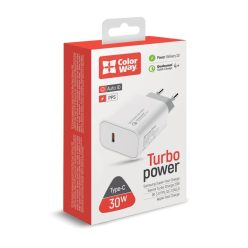   ColorWay USB töltő adapter Power Delivery Port PPS USB Type-C (30W) White