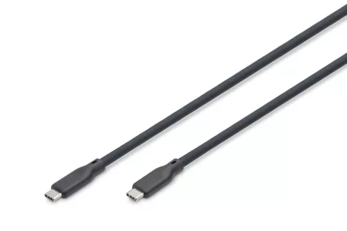 Digitus USB Silicone connection cable USB-C to USB-C USB 3.2 Gen1 5G 4K 100W 2m Black