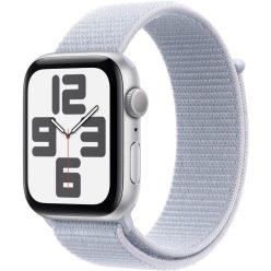   Apple Watch SE2 v3 GPS 44mm Silver Alu Case with Blue Cloud Sport Loop