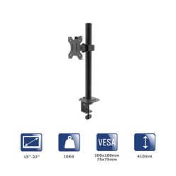   Akyga AK-MB-03 Single Monitor Arm Desk Mount 10kg VESA 75x75mm / 100x100mm 15-32"