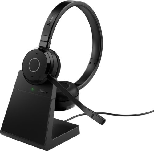 Jabra Evolve 65 TE MS Stereo Bluetooth Headset + Charging Stand Black