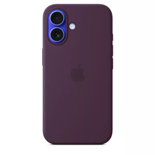 Apple iPhone 16 Silicone Case with MagSafe Plum