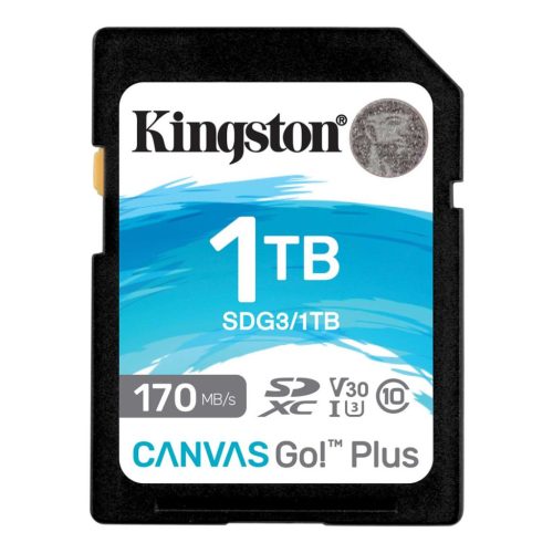 Kingston 1TB SDXC Canvas Go! Plus Class 10 170R UHS-I U3 V30