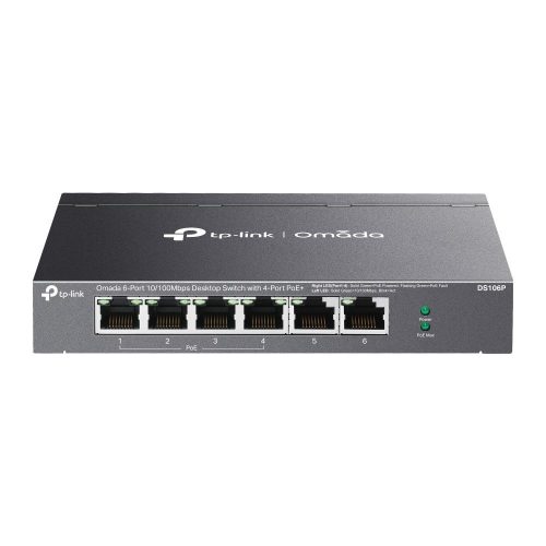 TP-Link DS106P Omada 6-Port 10/100Mbps Unmanaged Desktop Switch with 4-Port PoE+