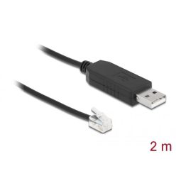   DeLock Adapter cable USB Type-A to Serial RS-232 RJ9/RJ10 with ESD protection Celestron NexStar 2m Black