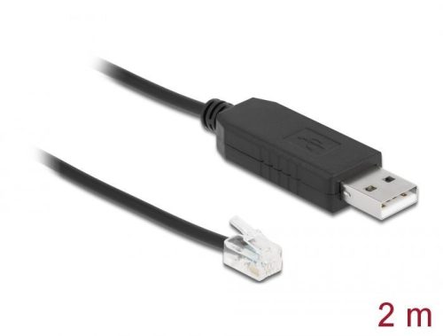 DeLock Adapter cable USB Type-A to Serial RS-232 RJ9/RJ10 with ESD protection Celestron NexStar 2m Black