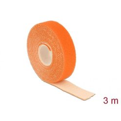 DeLock Hook-and-loop tape on roll L 3m x W20mm Orange