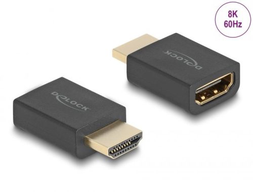 DeLock High Speed HDMI with Ethernet Adapter male to female 8K 60Hz Black