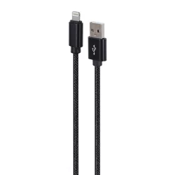   Gembird CCDB-mUSB2B-AMLM-6 Cotton braided 8-pin cable with metal connectors 1,8m Black