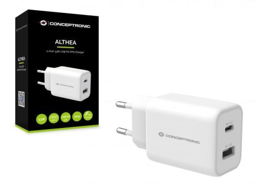 Conceptronic  ALTHEA11W 2-Port 33W USB Charger White