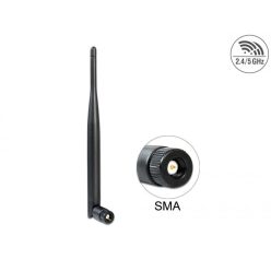   DeLock WLAN Antenna 802.11 ac/a/b/g/n SMA 4 - 5 dBi omnidirectional joint Black