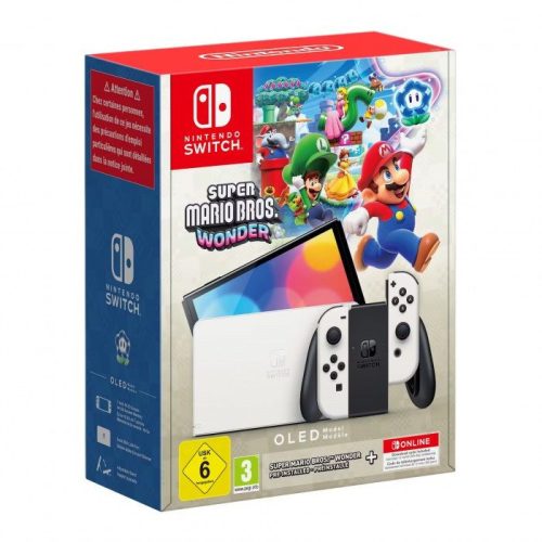 Nintendo Switch OLED + White Super Mario Bros. Wonder +  12hónapos Nintendo Switch Online előfizetés