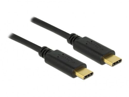 DeLock USB 2.0 cable Type-C to Type-C 3m 3A Black