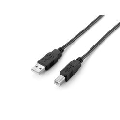 EQuip USB-A 2.0 to USB-B cable 3m Black