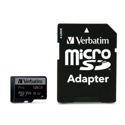 Verbatim 128GB microSDXC Pro Class 10 U3 V30 + adapterrel