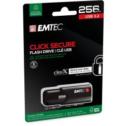 Emtec 256GB B120 Click Secure USB3.2 Black