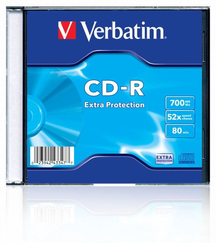 Verbatim DataLife CD-R 80 52x slim tok 1db/cs (1-es címke)